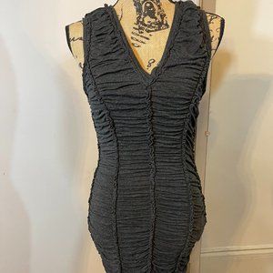 Robert Rodriguez Gray Ruched Dress